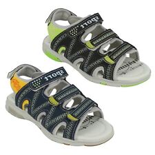 ZP6R073 SPOT ON BOYS RIPTAPE OPEN TOE STRAPPY SUMMER CASUAL SANDALS SIZES