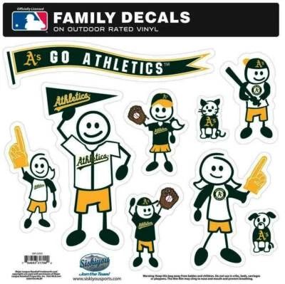Oakland Athletics A's Outdoor Rated Vinyl Family Decals MLB Licensed Baseball - Image 1 of 3