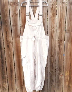 Women's ANRABESS OVERSIZED OVERALLS JUMPSUIT Cargo Pocket Nylon XL Beige NEW - Picture 1 of 9