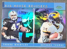 Tyrone Wheatley Anthony Thomas 2001 Topps Chrome Combos Refractor Insert Card