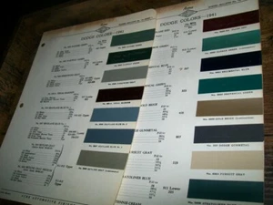 1941 DODGE Acme car auto Paint Chips set-Very Good - Picture 1 of 1