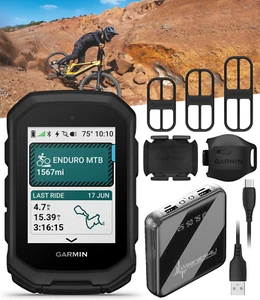 Garmin Edge MTB Rugged GPS Bike Computer w/ Speed & Cadence Sensors | PowerBank - Picture 1 of 12
