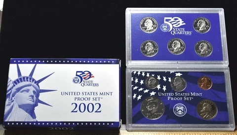 2002-S U.S. Mint Proof Set 10 Coins - Pristine Hand Picked Set Cover