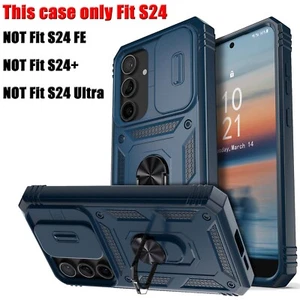 Funda de teléfono a prueba de golpes con anillo magnético con soporte azul para Samsung Galaxy S24 6,2" - Imagen 1 de 16