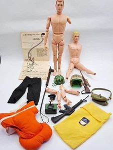 Vintage 1964-1966 Hasbro GI Joe Painted Hair Soft Heads Figures & Accessories - Bild 1 von 17