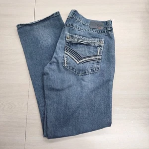 Axe & Crown Slim Fit Denim Jeans Herren Etikett 32 x 32 Distressed bestickt Hose - Bild 1 von 11