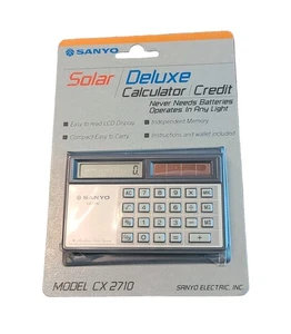 Sanyo CX 2710 Solar Powered Calculator. New In Package. Rare - Picture 1 of 4