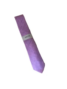 Nueva corbata para hombre Kenneth Cole Reaction púrpura estampado de diamantes mezcla de seda - Imagen 1 de 2