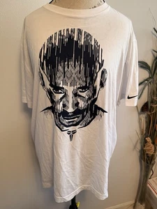 Nike Kobe Bryant Dri Fit White Black Face T Shirt Short Sleeve Mens XL - Picture 1 of 6