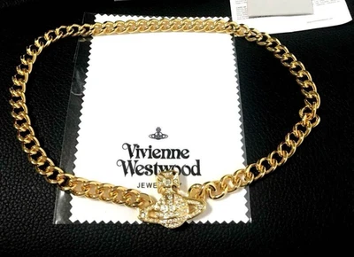 Vivienne Westwood GRAZIELLA Gold Orb Necklace Choker Chain with drawstring - Image 1 of 4
