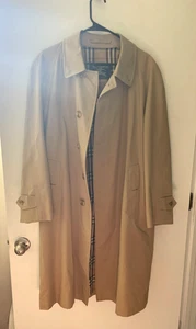 NICE! BURBERRYS 48R Vintage Trench Coat Khaki With Lining Mens - Picture 1 of 11