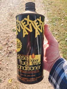 Vintage Aviex Diesel Fuel Conditioner Cone Top Quart Oil Can. Metal.  - Picture 1 of 6