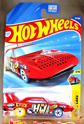 2025 Hot Wheels #87 HW Art Cars 7/10 '70 PLYMOUTH SUPERBIRD Red Yellow-Blue Whls - Image 1 of 4