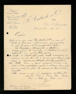 LETTERE COMMERCIALI F. ANDREOLI & C. PARIGI 1911 - Picture 1 of 1