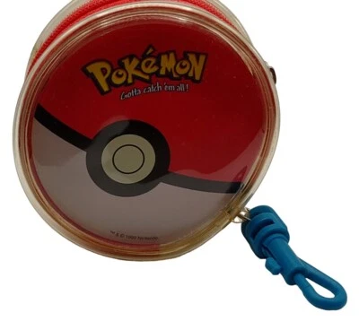De colección 1999 Nintendo Pokemon Juego Redondo Tarjetas Estuche de Transporte Juego Rummy USADO Foto 1 de 4