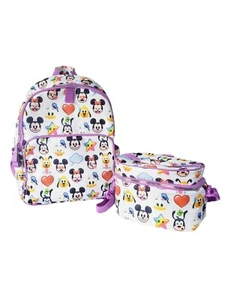 Disney World Rucksack Kinder Emoji Rucksack Bookbag & Brotdose Tragetasche Regenbogen - Bild 1 von 12