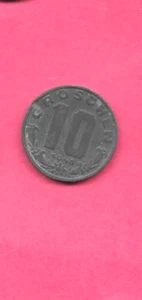 AUSTRIA KM2874 1948 VF VERY FINE CIRCULATED  OLD ANTIQUE 10 GROSCHEN ZINC COIN - Picture 1 of 1