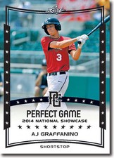 AJ GRAFFANINO 2014 Leaf *PERFECT GAME* Aberdeen Ironbirds Baseball RC