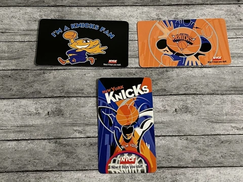 NBA NEW YORK KNICKS VINTAGE 90’s  RUBBER Basketball FRIDGE MAGNETS LOT (3) Cover