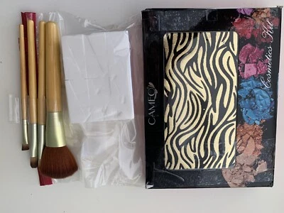 BONUS EXTRA! CAMEO GOLD ZEBRA EYESHADOW LIP FACE MAKEUP COSMETIC BOOK KIT - Image 1 of 4