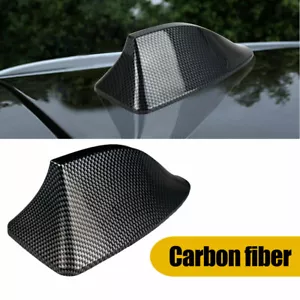 Carbon Fiber Car Accessories Shark Fin Roof Antenna Radio FM/AM Signal Aerial - Picture 1 of 10