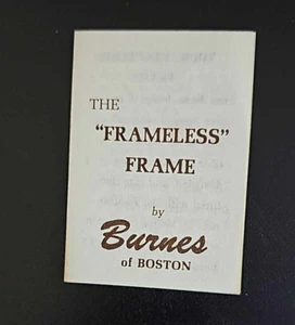 Vintage antique instructions for Burnes of Boston Frameless Frame (no frame) - Picture 1 of 4