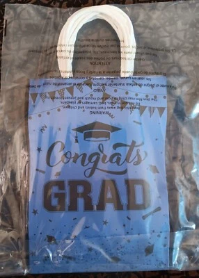 Bolsas de Regalo 6 Unidades Nuevo Papel Azul con Impresión Negra Solo Disponible Felicidades Grado Foto 1 de 4