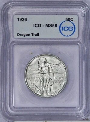 1926 Oregon Trail Half Dollar 50C ICG MS66 - Image 1 of 2