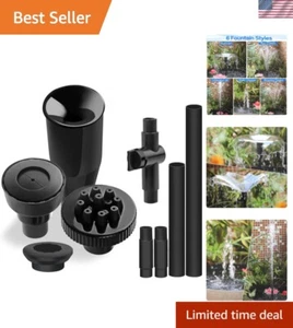 Versatile 1/2" Fountain Nozzles for Gardens & Aquatic Decor - 5 Styles Included - Picture 1 of 8