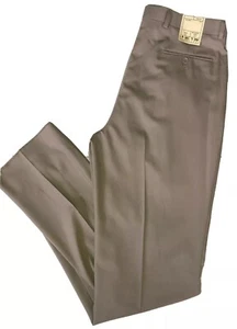 New Emanuel Ungaro Khaki Dress Pants Wool Mens 44x37 Soft Unhemmed - Picture 1 of 8