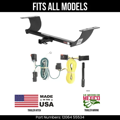 For 11-14 Dodge Challenger Trailer Hitch + 4Way Wiring Fits All Models Curt Tow - Изображение 1 из 4