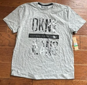 DKNY Jeans Established 1989 Men's Cotton Crew Neck T Shirt In Gray Size L - Picture 1 of 3