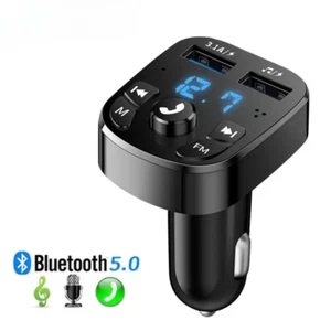 Wireless Bluetooth 5.0 Car FM Transmitter Adapter 2USB PD Charger - Picture 1 of 6