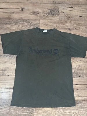 Camisa Timberland De Colección Para Hombres Med Viento Agua Tierra y Cielo Puntada Única Envejecida Foto 1 de 4