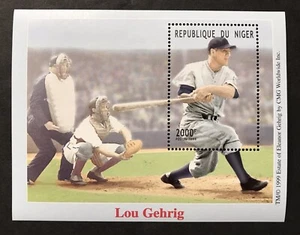 NIGER 1999 MNH LOU GEHRIG STAMPS SOUVENIR SHEET YANKEES BASEBALL STAMPS SPORTS 2 - Picture 1 of 1