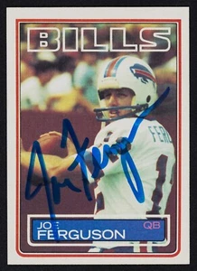 Joe Ferguson Signed 1983 Topps Football Card #224 Bills Auto - Picture 1 of 2