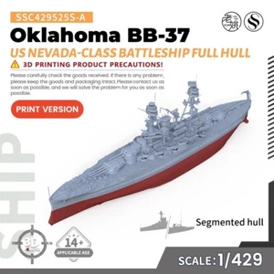 SSMODEL SSC429525S-A 1/429 EE. UU. Oklahoma clase Nevada acorazado BB-37 casco completo - Imagen 1 de 4