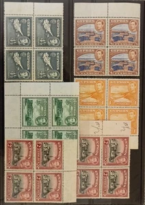 Cyprus stamps Six Blocks Year 1938 Mint Never Hinged V.F - Picture 1 of 2