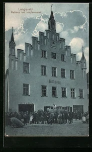 Ansichtskarte Langquaid, Rathaus mit Hopfenmarkt - Picture 1 of 2