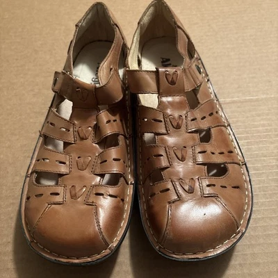 Alegría Pesca Sandalias Zapatos Mujer 41 Marrón Cuero Pescador Comodidad  Foto 1 de 4