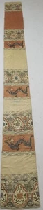 Vintage Chinese Silk Brocade Auspicious Dragon & Floral Motifs Textile 400x32cm - Picture 1 of 12
