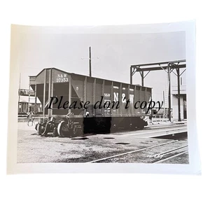 Railroad Photo Norfolk & Western Hopper Car 37353  Vintage B & W Whiting Corp - Picture 1 of 4