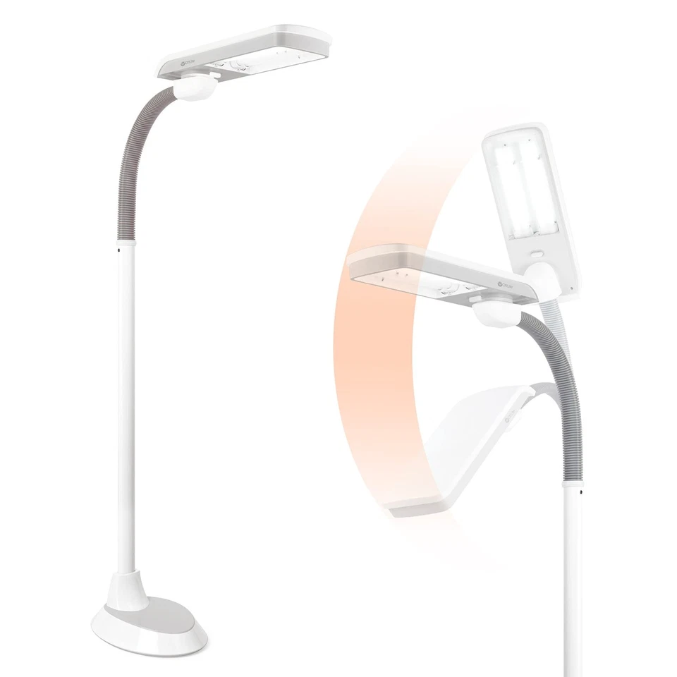 Lámpara de pie OttLite con cuello ajustable, pantalla pivotante lámpara multiusos... Foto 1 de 4