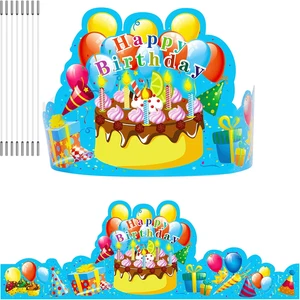 JTIEO 35er Pack Geburtstag Party Kronen für Kinder - Papier Schule Klassenzimmer Hüte und VB - Bild 1 von 12