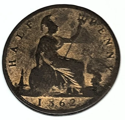 # C3343    GREAT BRITAIN     COIN,     HALF  PENNY    1862 - Image 1 of 2