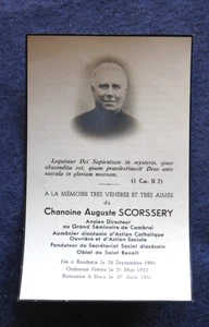 IMAGE PIEUSE / Chanoine A SCORSSERY / ROUBAIX 1886 / 1951 / JOCF - Picture 1 of 1