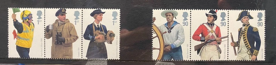 GB 2009 Royal Navy Uniform Sets of MNH - Image 1 of 3