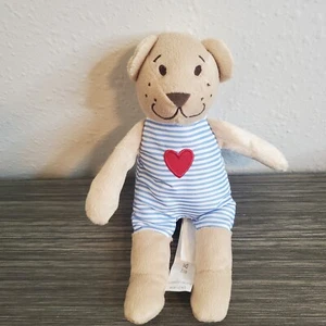 Ikea Plüschbär Fabler Björn hellbraun Teddy Stofftier Spielzeug rotes Herz gestreift 9 Zoll - Bild 1 von 5