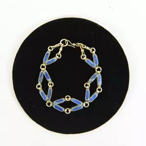Lapislazuli Silber Armband Tribal blauer Stein Egyptian Revival Unisex --Top! - Bild 1 von 11
