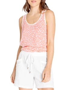 Top sin mangas estampado PJ Salvage Crystal Cove para mujer Sherbert talla M - Imagen 1 de 5